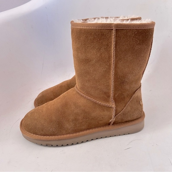 KOOLABURRA BY UGG Koola Short Women Size 8 Chestnut Brown Sherpa Lined Boots - Picture 3 of 11